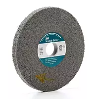 3M Scotch-Brite XL-WL Convolute Silicon Carbide Hard Deburring Wheel - Fine Grade - Arbor Attachment - 6 in Diameter