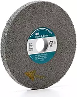 3M Scotch-Brite XL-WL Convolute Silicon Carbide Hard Deburring Wheel - Fine Grade - Arbor Attachment - 6 in Diameter