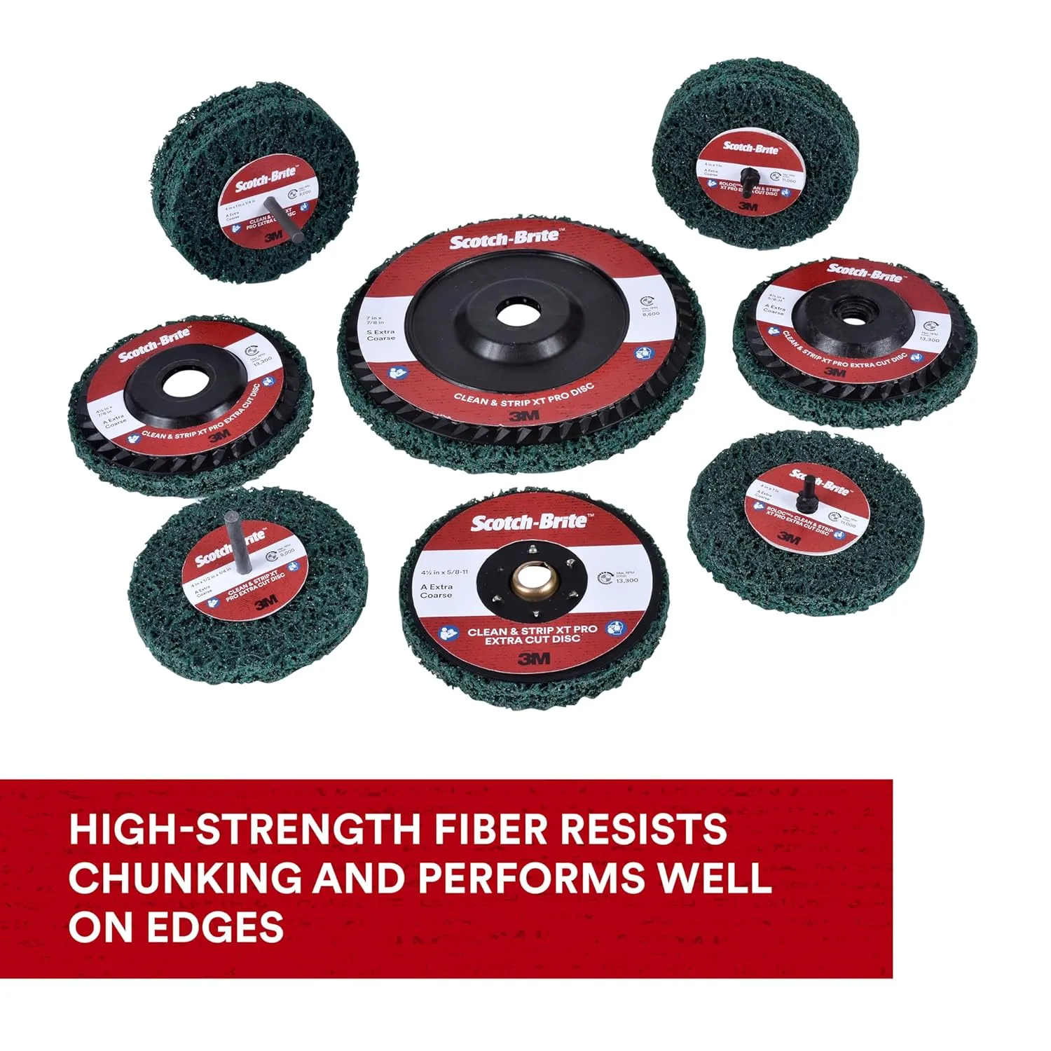 3M Scotch-Brite Clean & Strip XT Pro Extra Cut Disc, 4-1/2 in x 5/8 in-11, Type 27