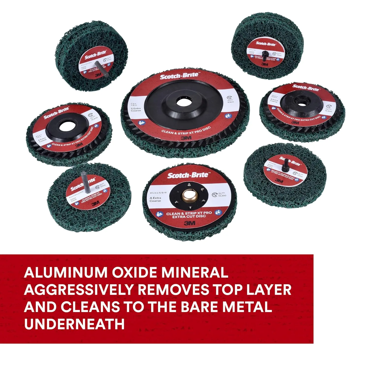 3M Scotch-Brite Clean & Strip XT Pro Extra Cut Disc, 4-1/2 in x 5/8 in-11, Type 27