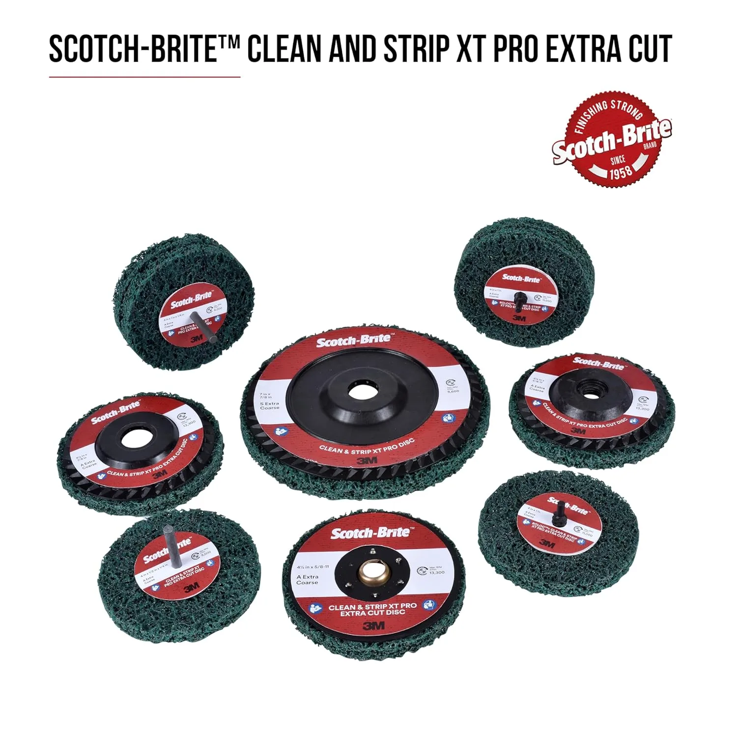 3M Scotch-Brite Clean & Strip XT Pro Extra Cut Disc, 4-1/2 in x 5/8 in-11, Type 27