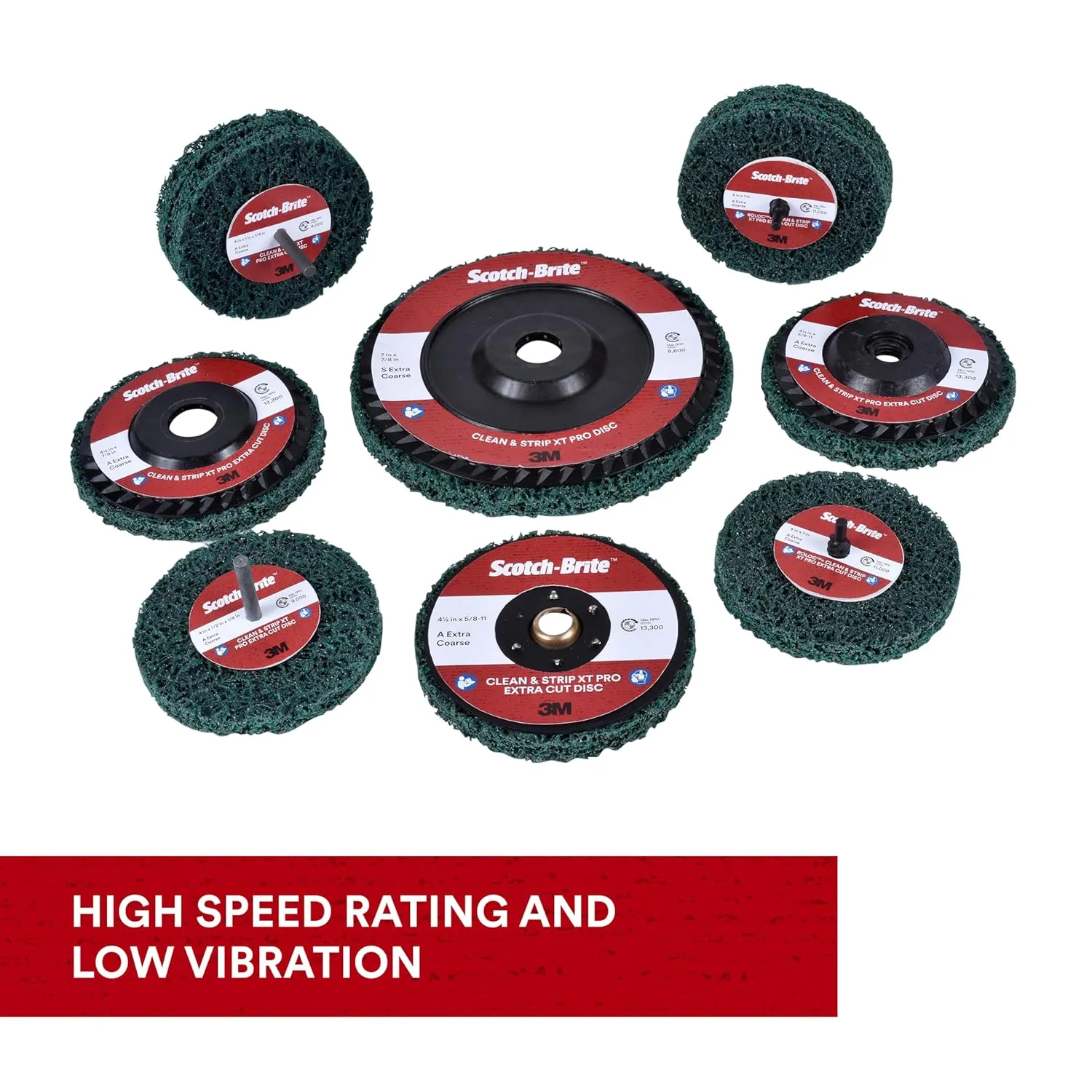 3M Scotch-Brite Clean & Strip XT Pro Extra Cut Disc, 4-1/2 in x 5/8 in-11, Type 27
