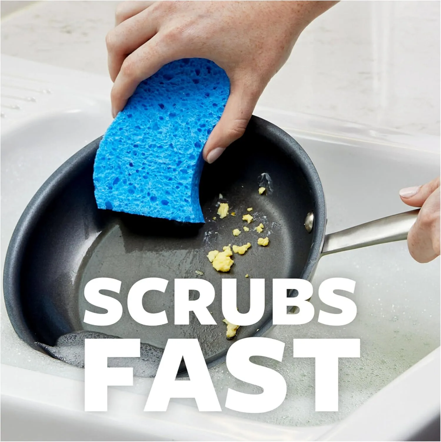 Scotch-Brite Scrub Dots Non-Scratch Scrub Sponges, Sponges for Cleaning Kitchen, Bathroom, and Household, Non-Scratch Sponges Safe for Non-Stick Cookware, 24 Scrubbing Sponges 24 Count (Pack of 1)