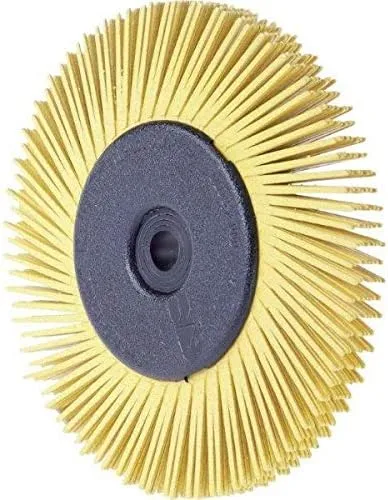 Scotch-Brite 8482 Radial Bristle Brush, 6 in x 1/2 in x 1 in, 80 Grit, w/ Adaptor