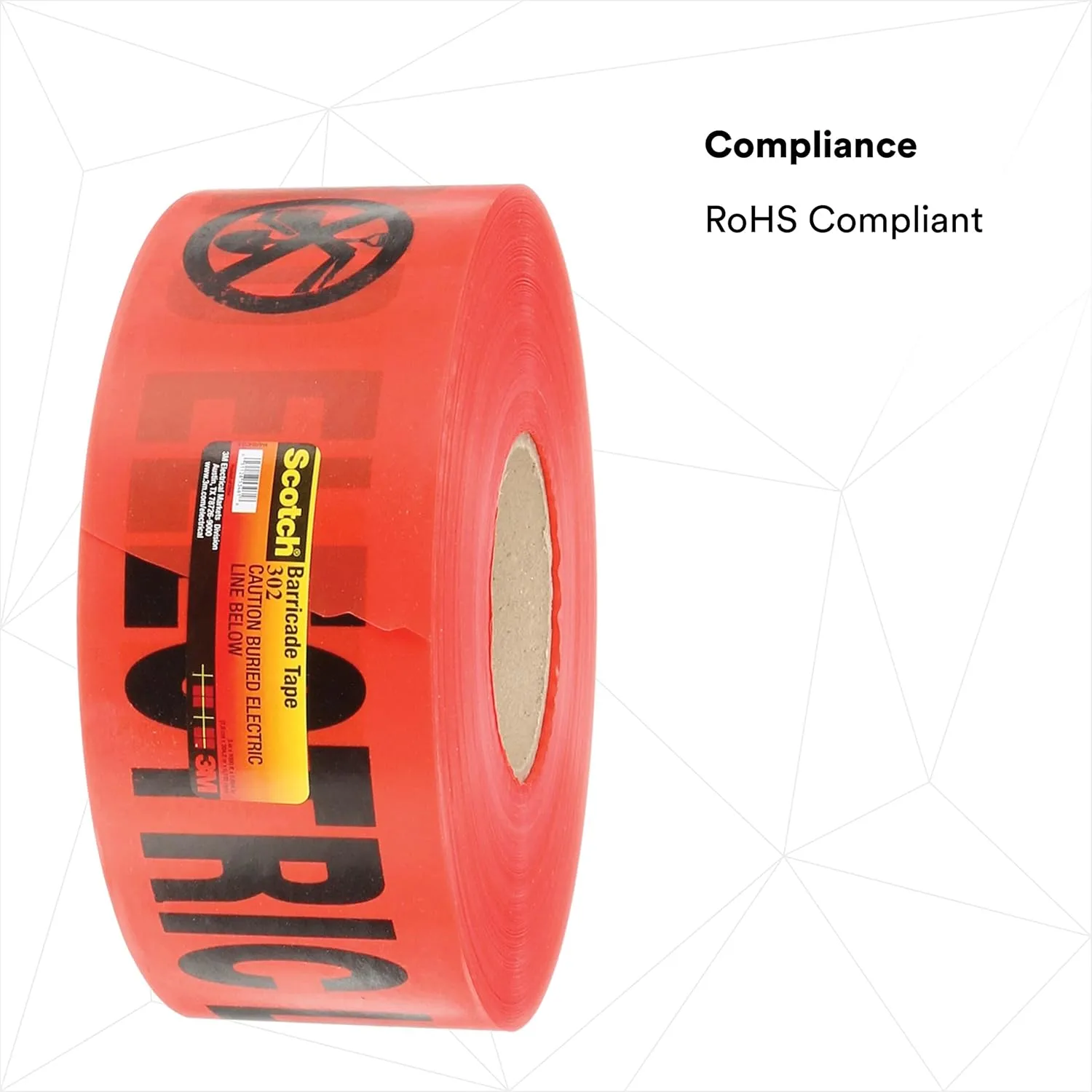 3M Scotch Buried Barricade Tape - CAUTION BURIED ELECTRIC LINE BELOW
