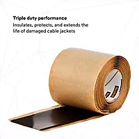 Scotch Cable Jacket Repair Tape 2234, 2 in x 6 ft, Black