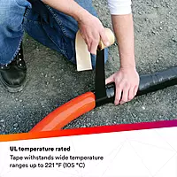 Scotch Cable Jacket Repair Tape 2234, 2 in x 6 ft, Black