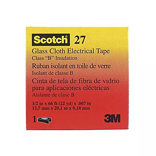 3M Scotch 27 1/2" X 66' White Electrical Tape
