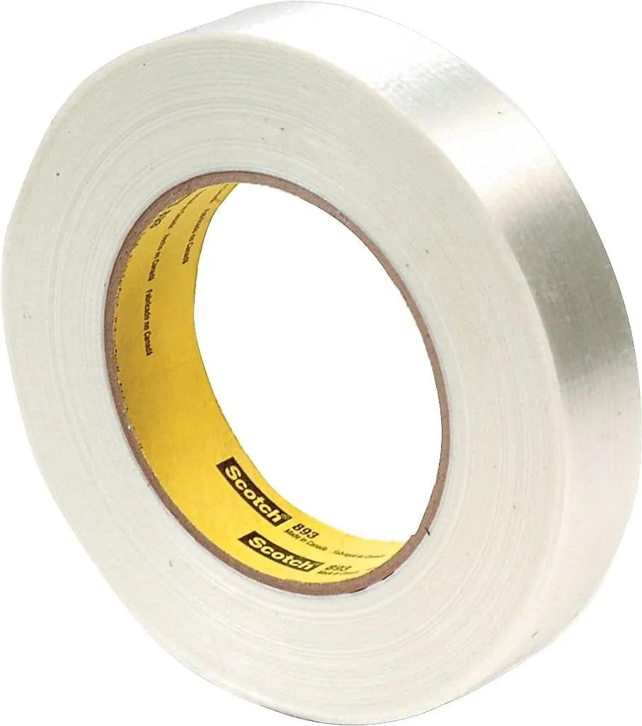 Scotch General Purpose Filament Tape - 1in Width x 60 Yd. Length - 3in Core - Glass Yarn Backing - 1 / Roll - Clear