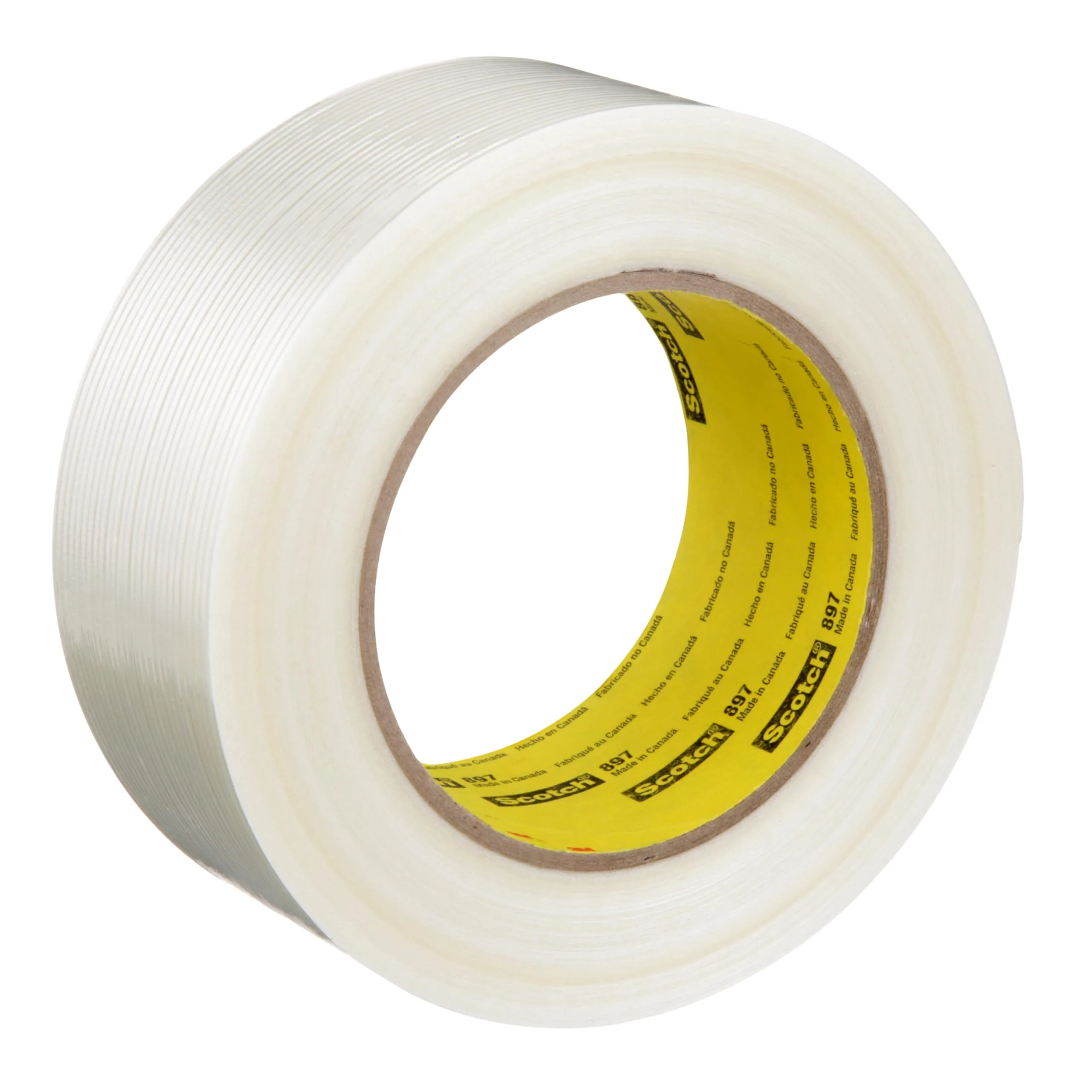 3M Scotch Filament Tape 897, Clear, 48 mm x 55 m, 5 mil (897 48X55)