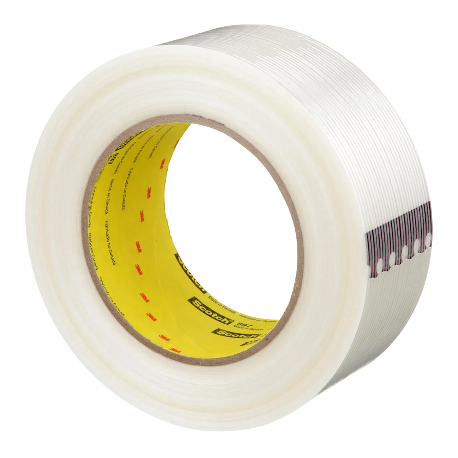 3M Scotch Filament Tape 897, Clear, 48 mm x 55 m, 5 mil (897 48X55)