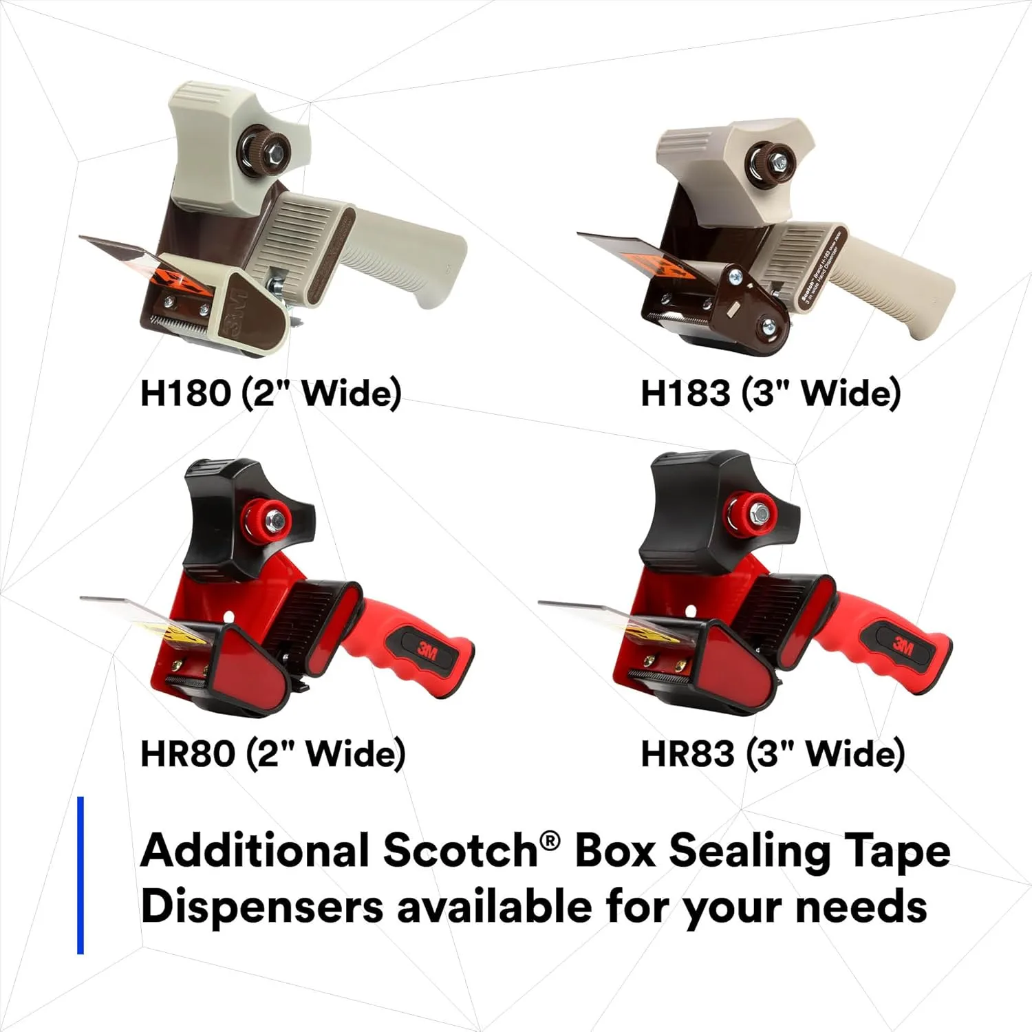 3M Scotch - 21200190087 H180 Industrial Packing Tape Dispenser for 2" Tape