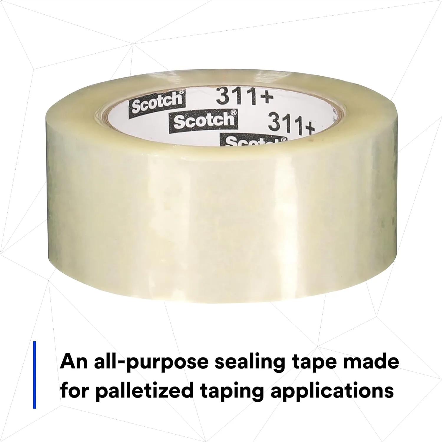 Scotch High Tack Box Sealing Tape 311+, Cold Shipping, Freezer Storage, Clear Color, 48 mm x 100 m (Pack of 1)