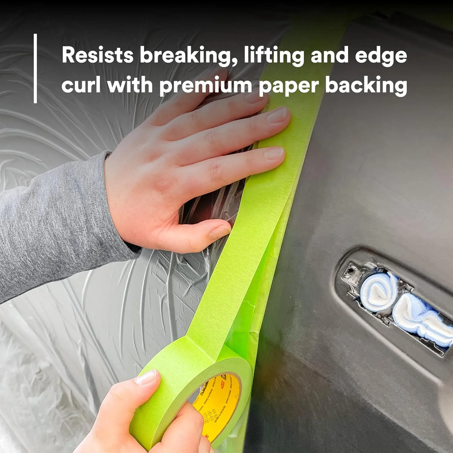 3M Scotch Performance Masking Tape 233+ 26338, 36 mm x 55 m, 1 Roll, Moisture Resistant, Flexible, Green Tape