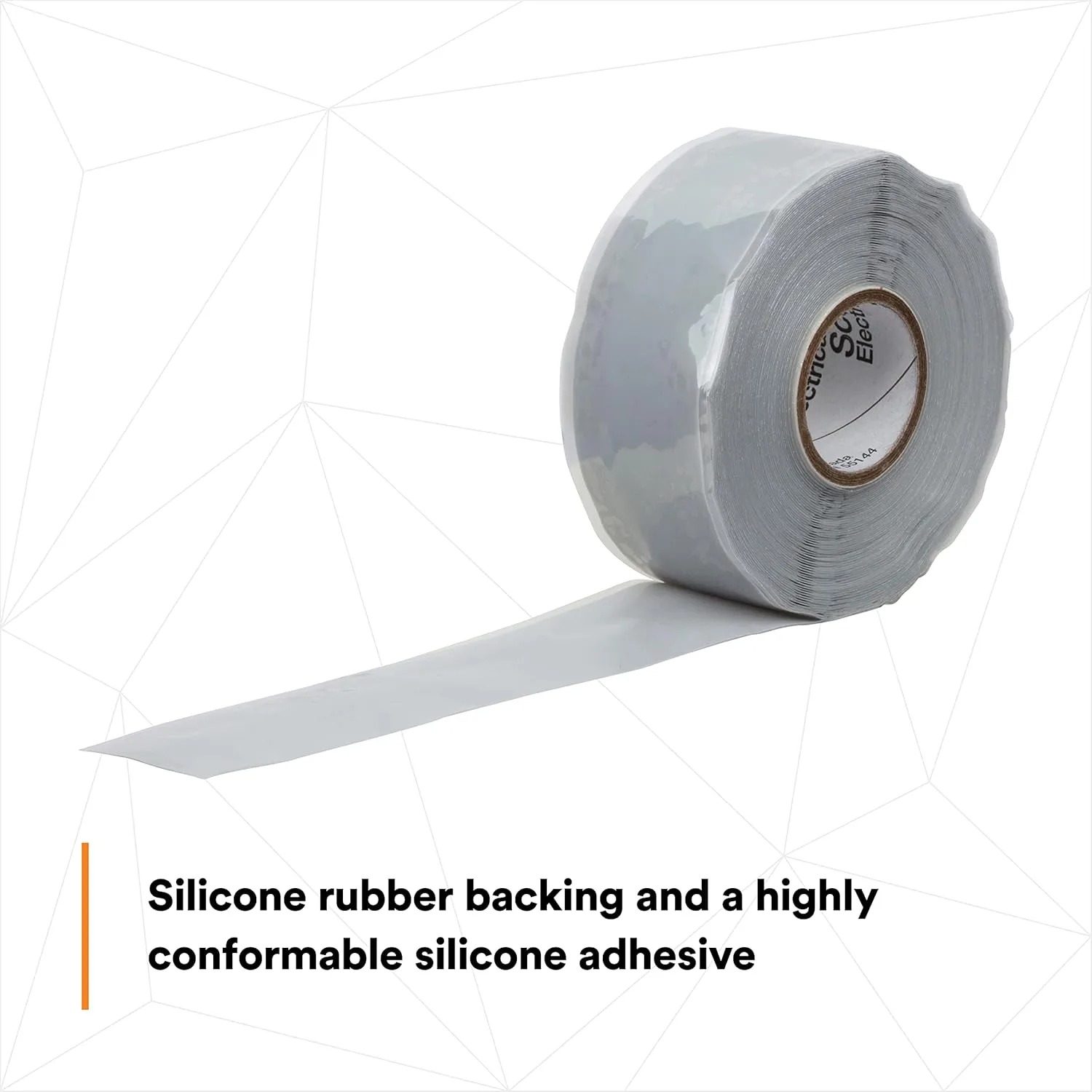 3M Scotch Self-Fusing Silicone Rubber Electrical Tape, High-Temperature, 1 in x 30 ft, Sky Blue/Gray