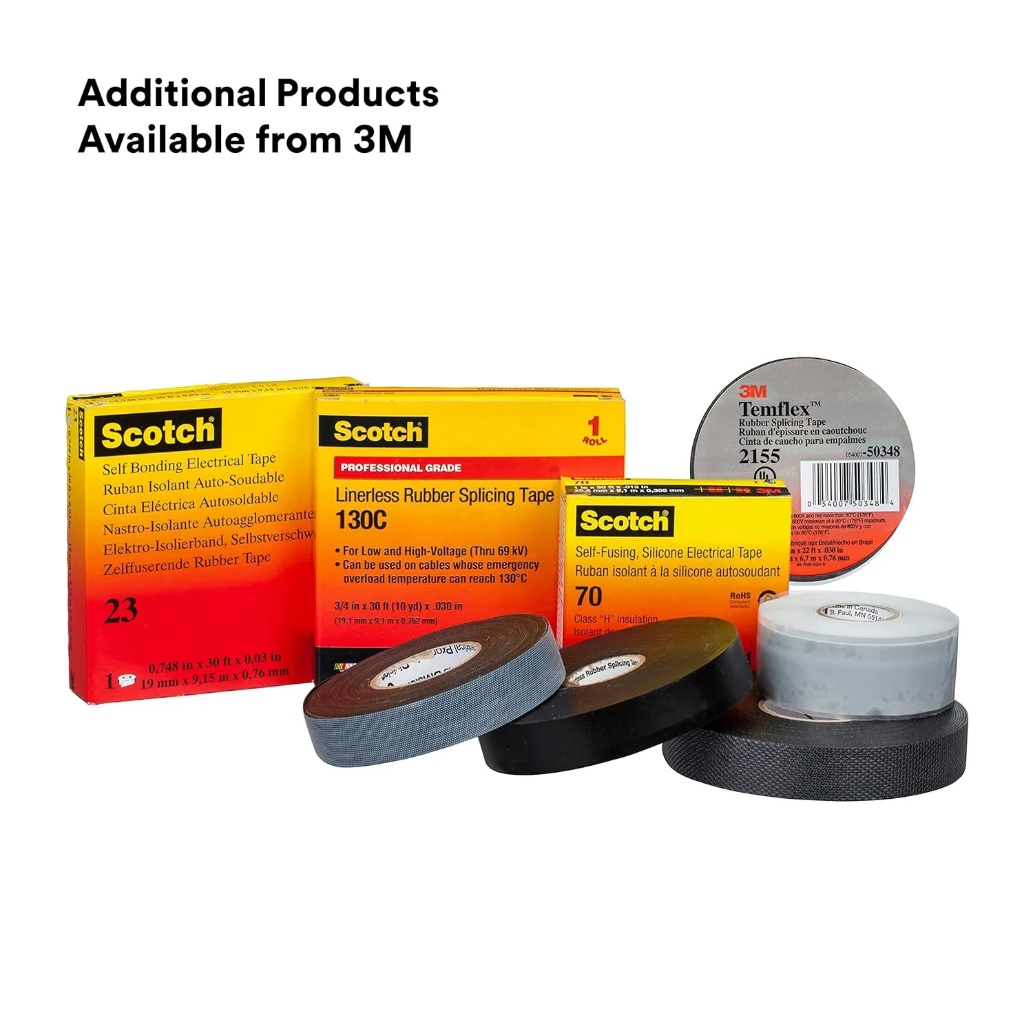 3M Scotch Self-Fusing Silicone Rubber Electrical Tape, High-Temperature, 1 in x 30 ft, Sky Blue/Gray