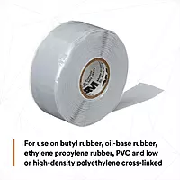 3M Scotch Self-Fusing Silicone Rubber Electrical Tape, High-Temperature, 1 in x 30 ft, Sky Blue/Gray