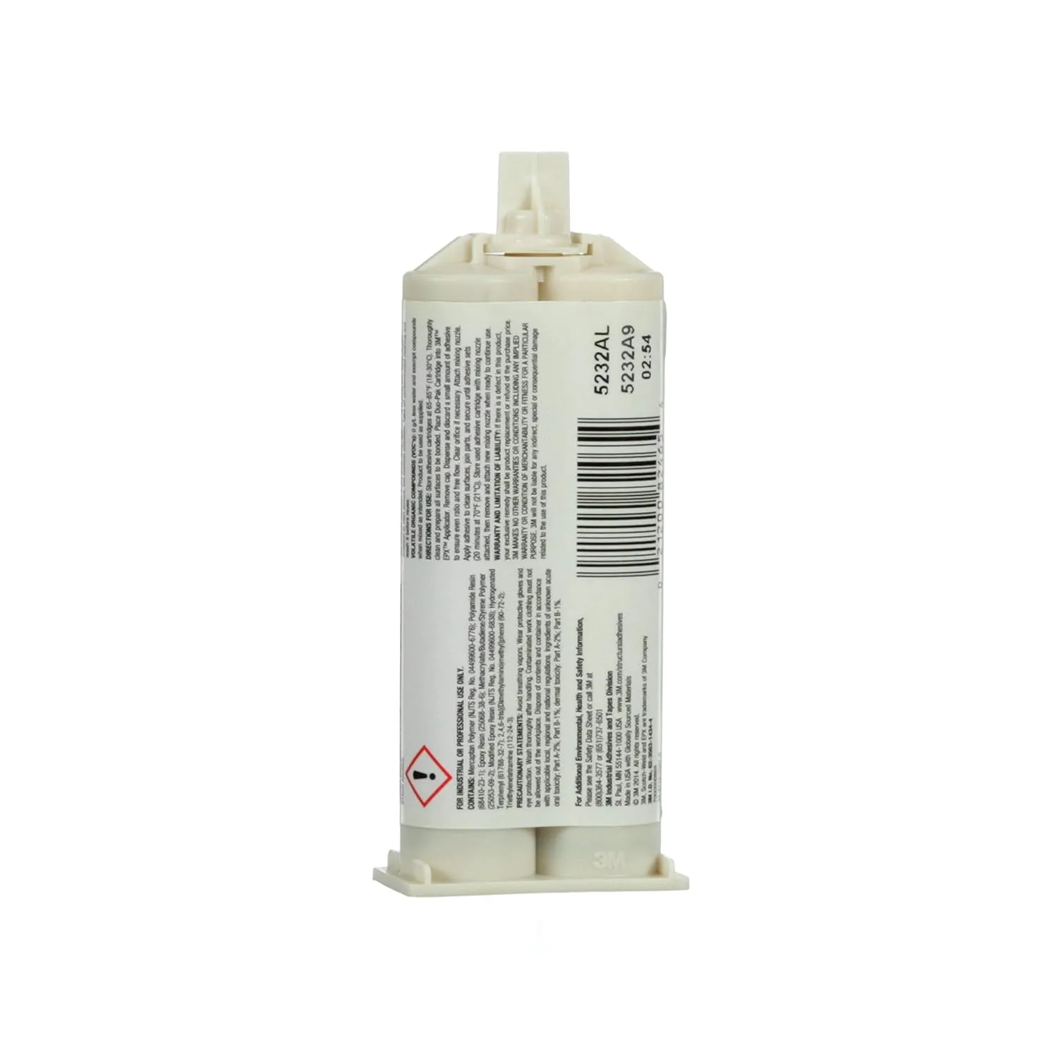 3M Scotch-Weld Epoxy Adhesive Duo-Pak, Translucent, 1.69-Ounce