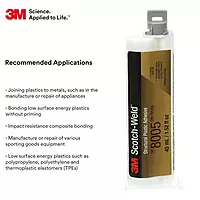 3M Scotch-Weld Structural Plastic Adhesive DP8005 Off-White, 45mL Duo-Pak