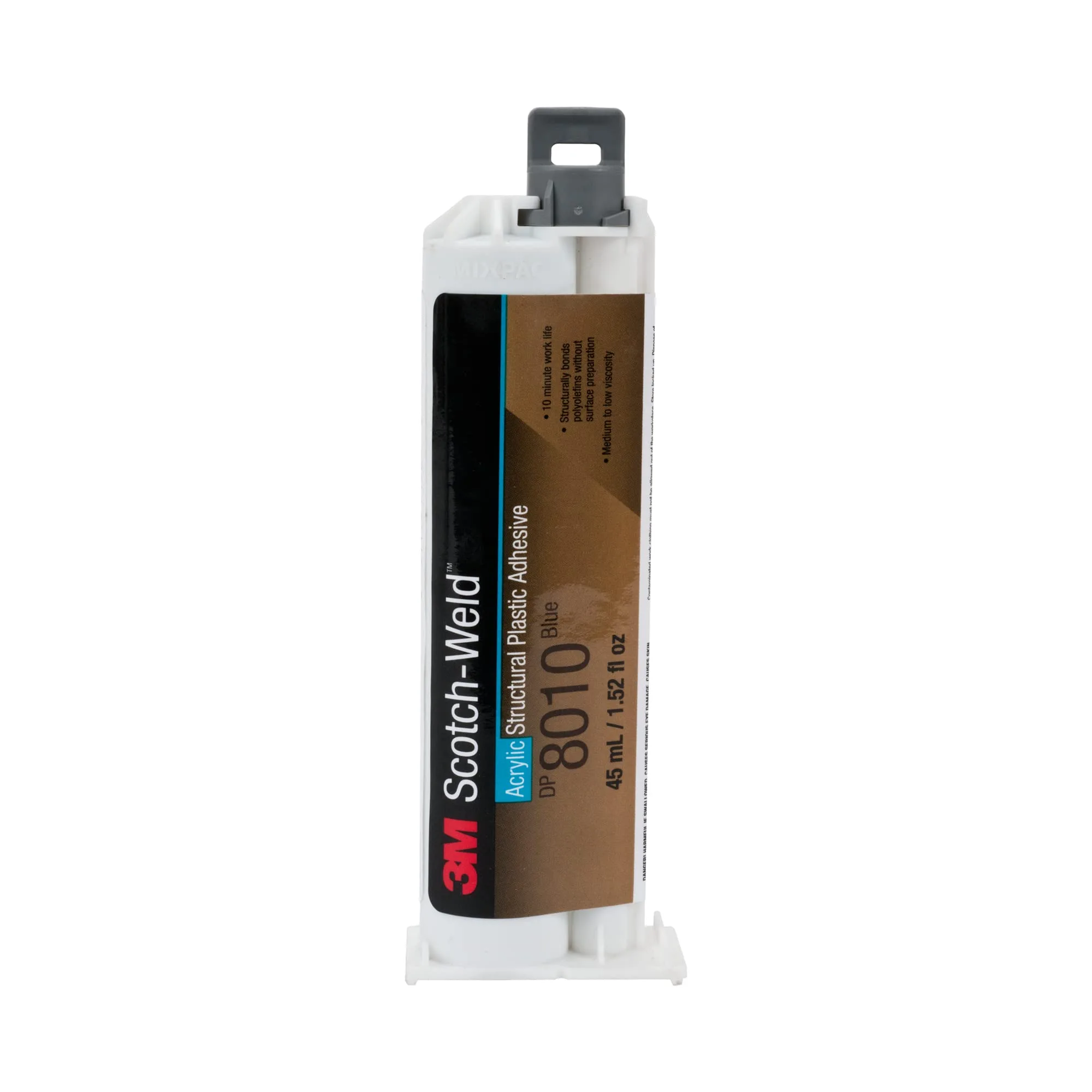 3M Scotch-Weld Structural Plastic Adhesive DP8010, Blue, Extremely Strong, Plastic to Metal Bonding