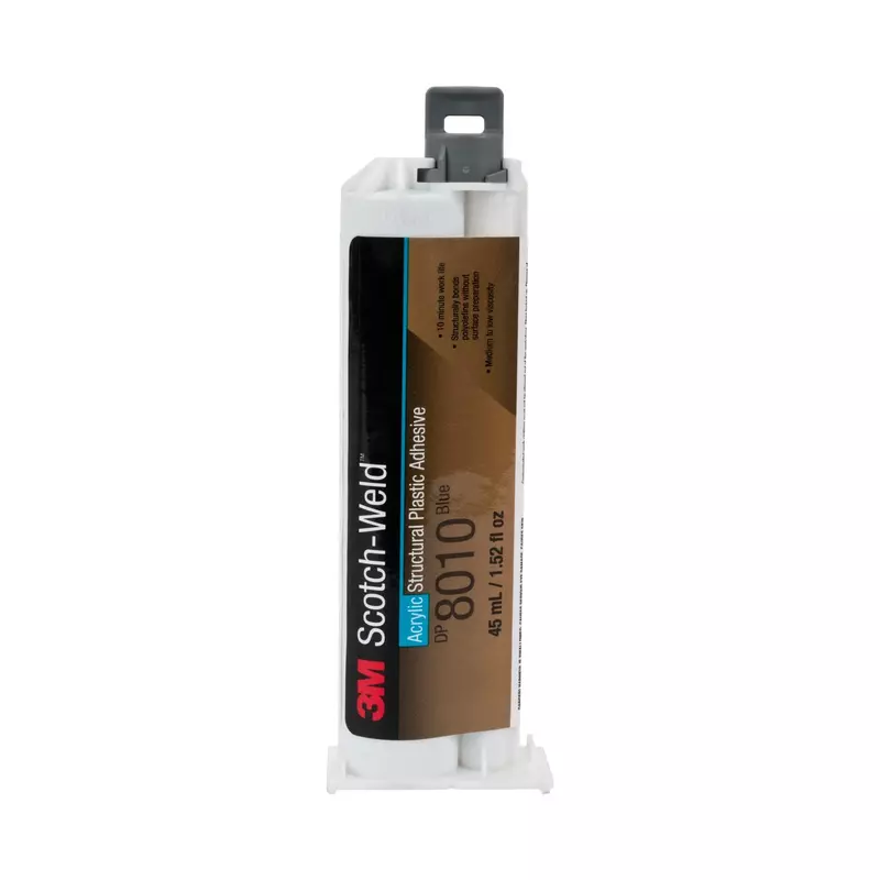 3M Scotch-Weld Structural Plastic Adhesive DP8010, Blue, Extremely Strong, Plastic to Metal Bonding