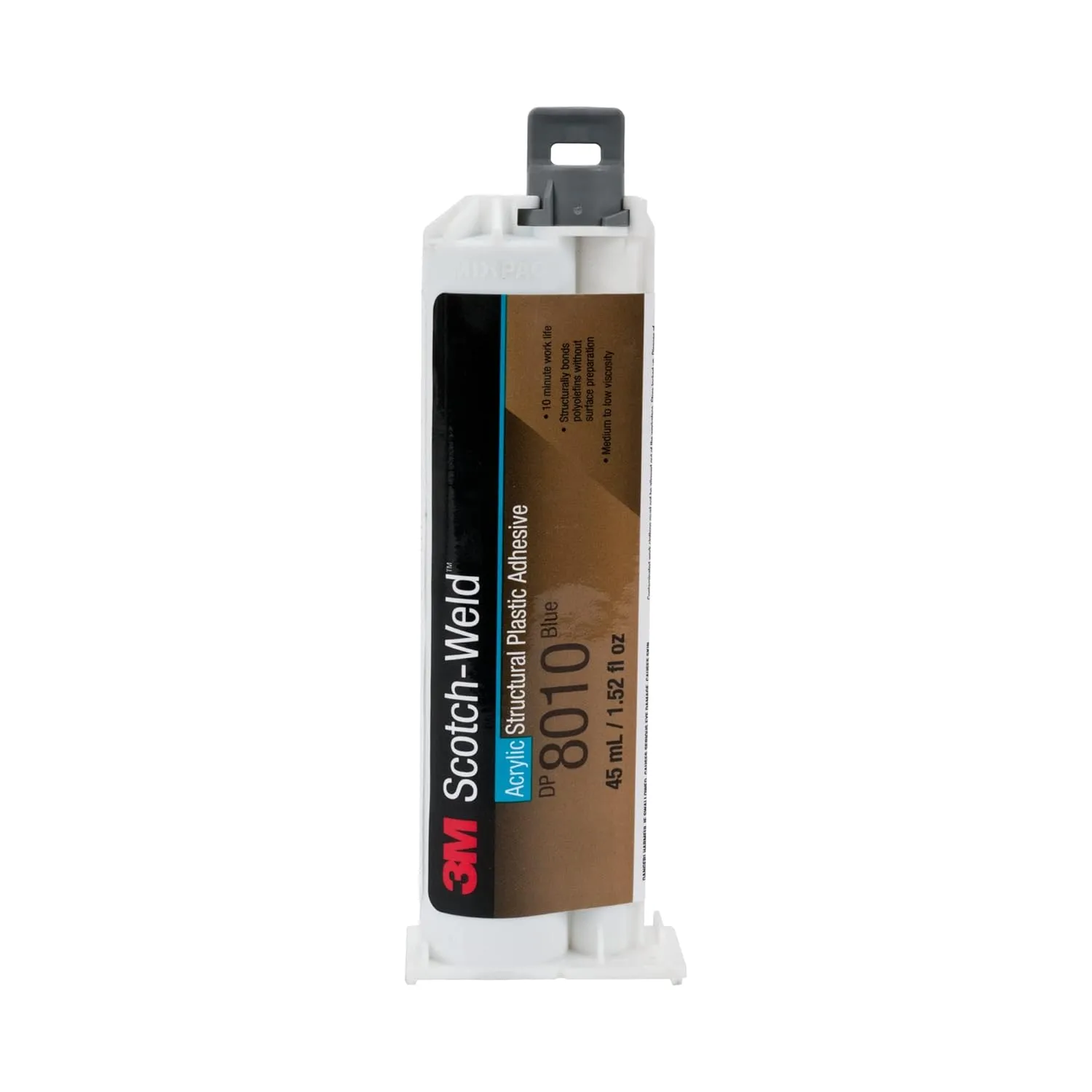 3M Scotch-Weld Structural Plastic Adhesive DP8010, Blue, Extremely Strong, Plastic to Metal Bonding