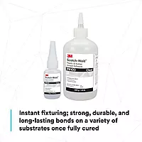 3M Scotch-Weld Plastic & Rubber Instant Adhesive PR100, Clear, Low Viscosity, Fast Handling Time and Cure