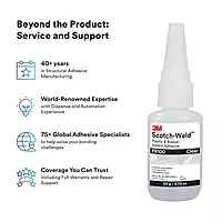 3M Scotch-Weld Plastic & Rubber Instant Adhesive PR100, Clear, Low Viscosity, Fast Handling Time and Cure