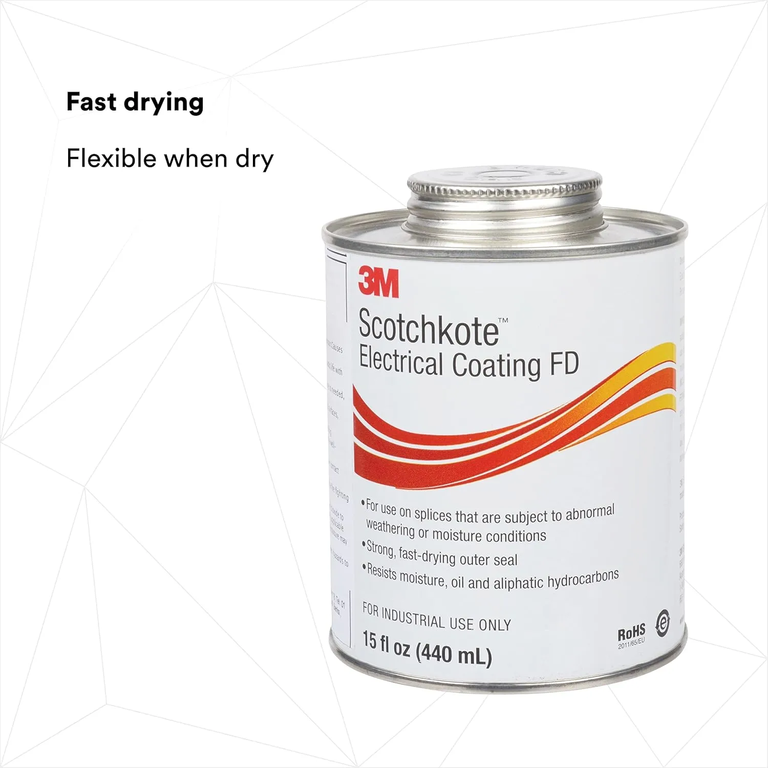 3M Scotchkote Electrical Coating FD, Fast-Drying Liquid, Flexible Sealant and Bonding Agent, Self-Contained Applicator