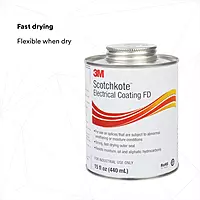 3M Scotchkote Electrical Coating FD, Fast-Drying Liquid, Flexible Sealant and Bonding Agent, Self-Contained Applicator
