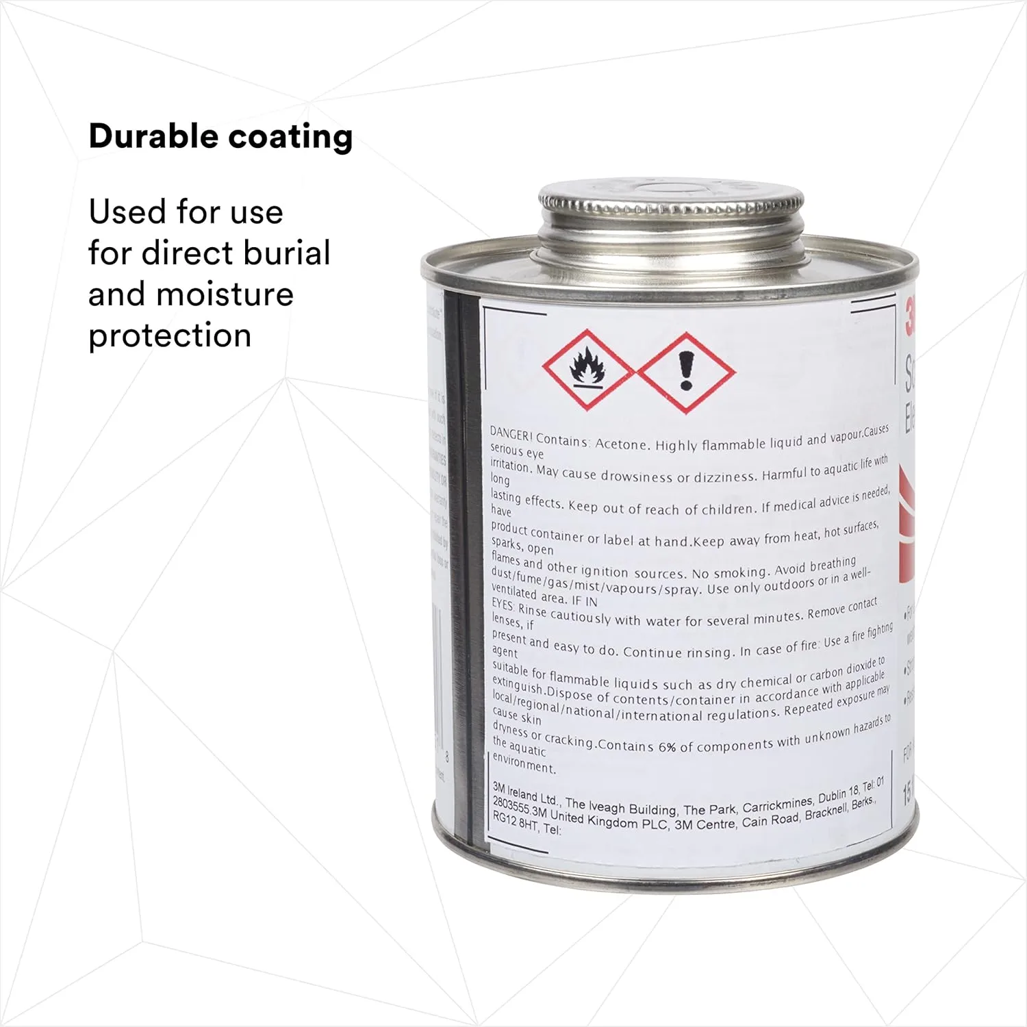 3M Scotchkote Electrical Coating FD, Fast-Drying Liquid, Flexible Sealant and Bonding Agent, Self-Contained Applicator