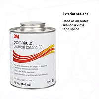 3M Scotchkote Electrical Coating FD, Fast-Drying Liquid, Flexible Sealant and Bonding Agent, Self-Contained Applicator