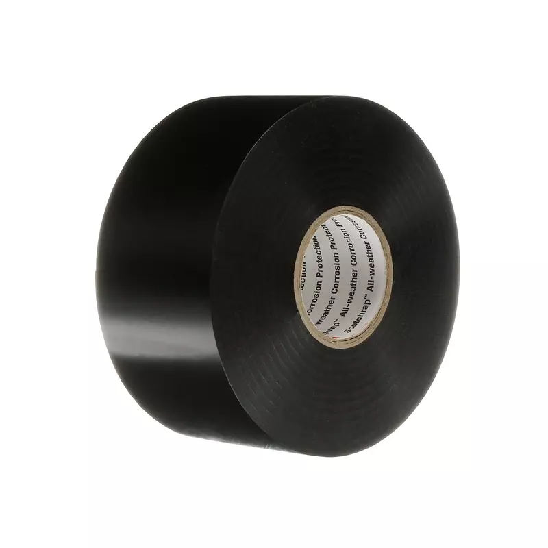 3M Scotchrap Vinyl Corrosion Protection Tape 50, 6 in x 100 ft, Black PVC, 10 mil Thick, 8 Rolls