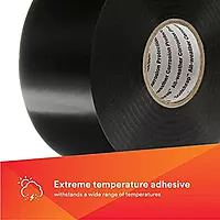 3M Scotchrap Vinyl Corrosion Protection Tape 50, 6 in x 100 ft, Black PVC, 10 mil Thick, 8 Rolls