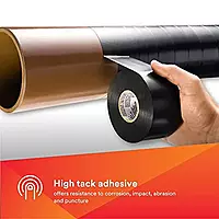 3M Scotchrap Vinyl Corrosion Protection Tape 50, 6 in x 100 ft, Black PVC, 10 mil Thick, 8 Rolls
