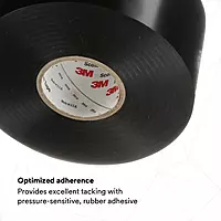 3M Scotchrap Vinyl Corrosion Protection Tape 50, Unprinted, 2 in x 100 ft, Black, 1 Roll, Premium Grade, 10 mil Thick