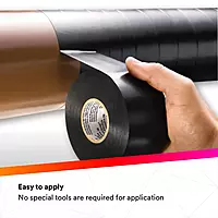 3M Scotchrap Vinyl Corrosion Protection Tape 50, Unprinted, 2 in x 100 ft, Black, 1 Roll, Premium Grade, 10 mil Thick