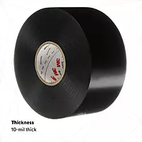 3M Scotchrap Vinyl Corrosion Protection Tape 50, Unprinted, 2 in x 100 ft, Black, 1 Roll, Premium Grade, 10 mil Thick