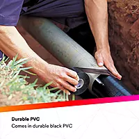 3M Scotchrap Vinyl Corrosion Protection Tape 50, Unprinted, 2 in x 100 ft, Black, 1 Roll, Premium Grade, 10 mil Thick