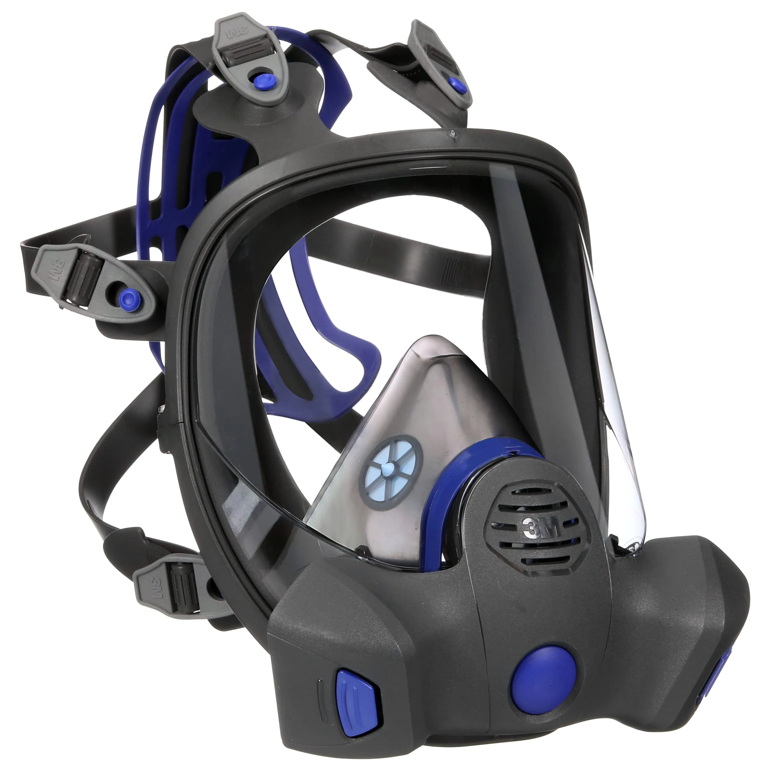 3M Secure Click Full Face Reusable Respirator with Large Lens, Speaking Diaphragm and Push Button Seal Check, FF-801
