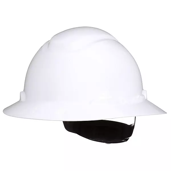 3M Hard Hat SecureFit H-801SFR-UV, White, Non-Vented Full Brim Style Safety Helmet with Uvicator Sensor