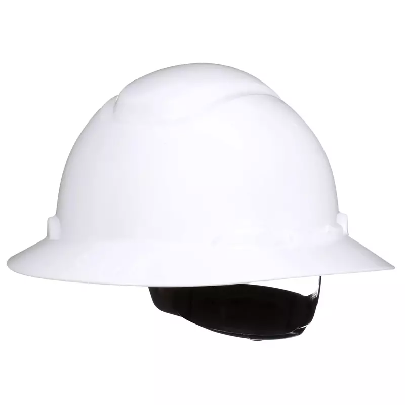 3M Hard Hat SecureFit H-801SFR-UV, White, Non-Vented Full Brim Style Safety Helmet with Uvicator Sensor