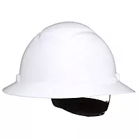 3M Hard Hat SecureFit H-801SFR-UV, White, Non-Vented Full Brim Style Safety Helmet with Uvicator Sensor