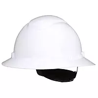 3M Hard Hat SecureFit H-801SFR-UV, White, Non-Vented Full Brim Style Safety Helmet with Uvicator Sensor