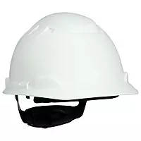 3M SecureFit Elevated Temperature Hard Hat H-701T-SF, White, 4-Point Pressure Diffusion Ratchet Suspension