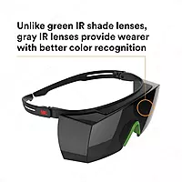 3M SecureFit 3700 Series, SF3750AS-BLK, Black Temples, IR 5.0 Gray OTG Anti-Scratch Lens