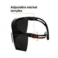 3M SecureFit 3700 Series, SF3750AS-BLK, Black Temples, IR 5.0 Gray OTG Anti-Scratch Lens