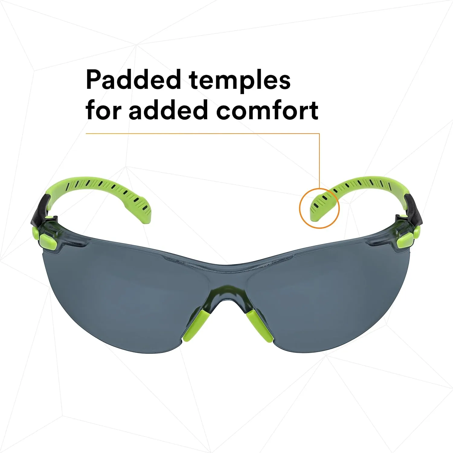 3M Solus 1000-Series S1202SGAF-KT Foam Strap, Green/Black, Grey Scotchgard Anti-Fog Lens, One Size (Pack of 1)