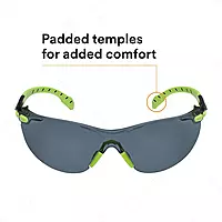 3M Solus 1000-Series S1202SGAF-KT Foam Strap, Green/Black, Grey Scotchgard Anti-Fog Lens, One Size (Pack of 1)