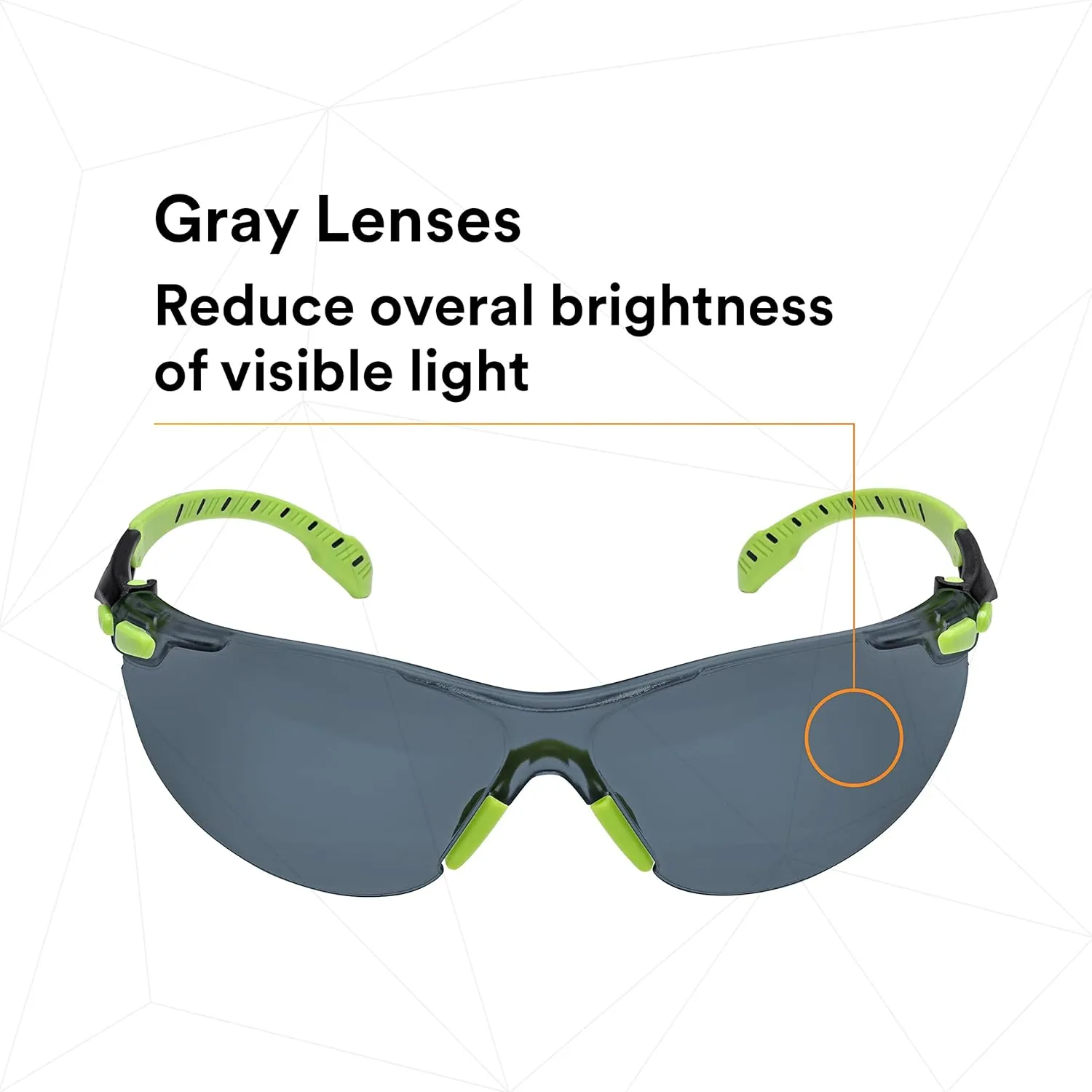 3M Solus 1000-Series S1202SGAF-KT Foam Strap, Green/Black, Grey Scotchgard Anti-Fog Lens, One Size (Pack of 1)